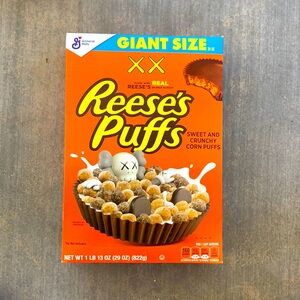 KAWS X REESE'S PUFFS Colab Cereal Giant Size 1LB